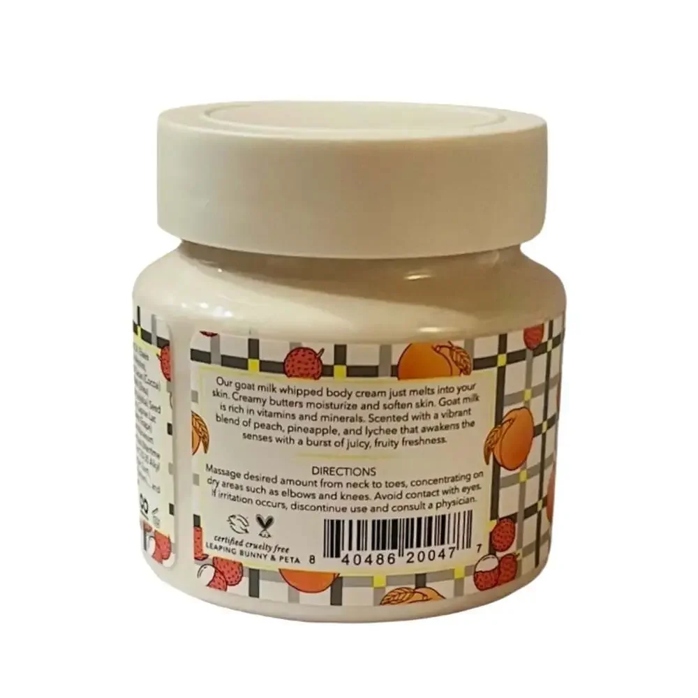 Beekman 1802 Juicy Peachy Lychee Goat Milk Whipped Body Cream, 8 oz